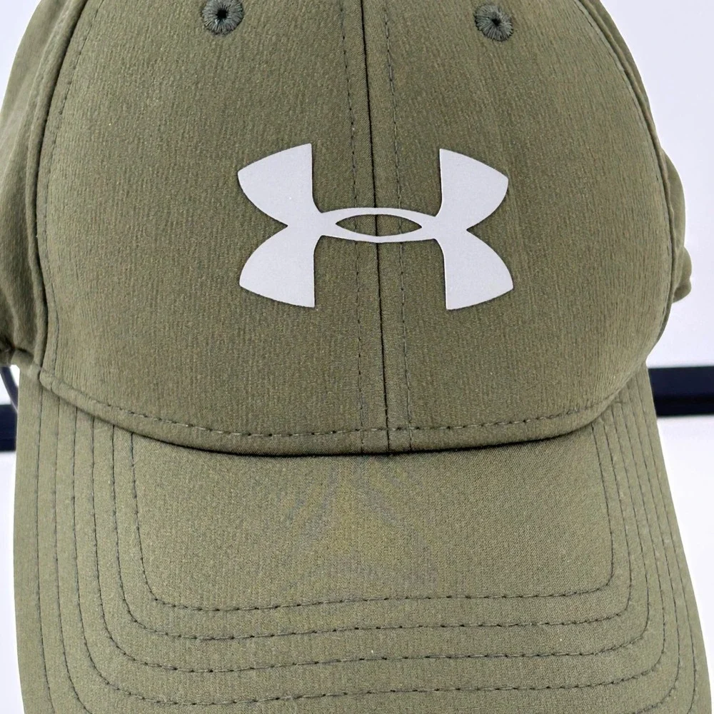 Under‎ Armour Mens Olive Green HeatGear Athletic Baseball Cap Hat LG/XL